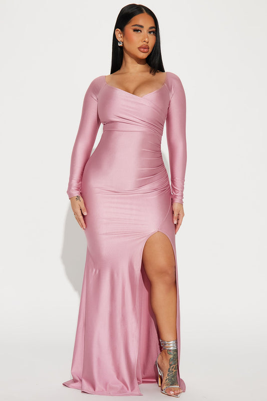 Mckensie Pink Tricot Gown