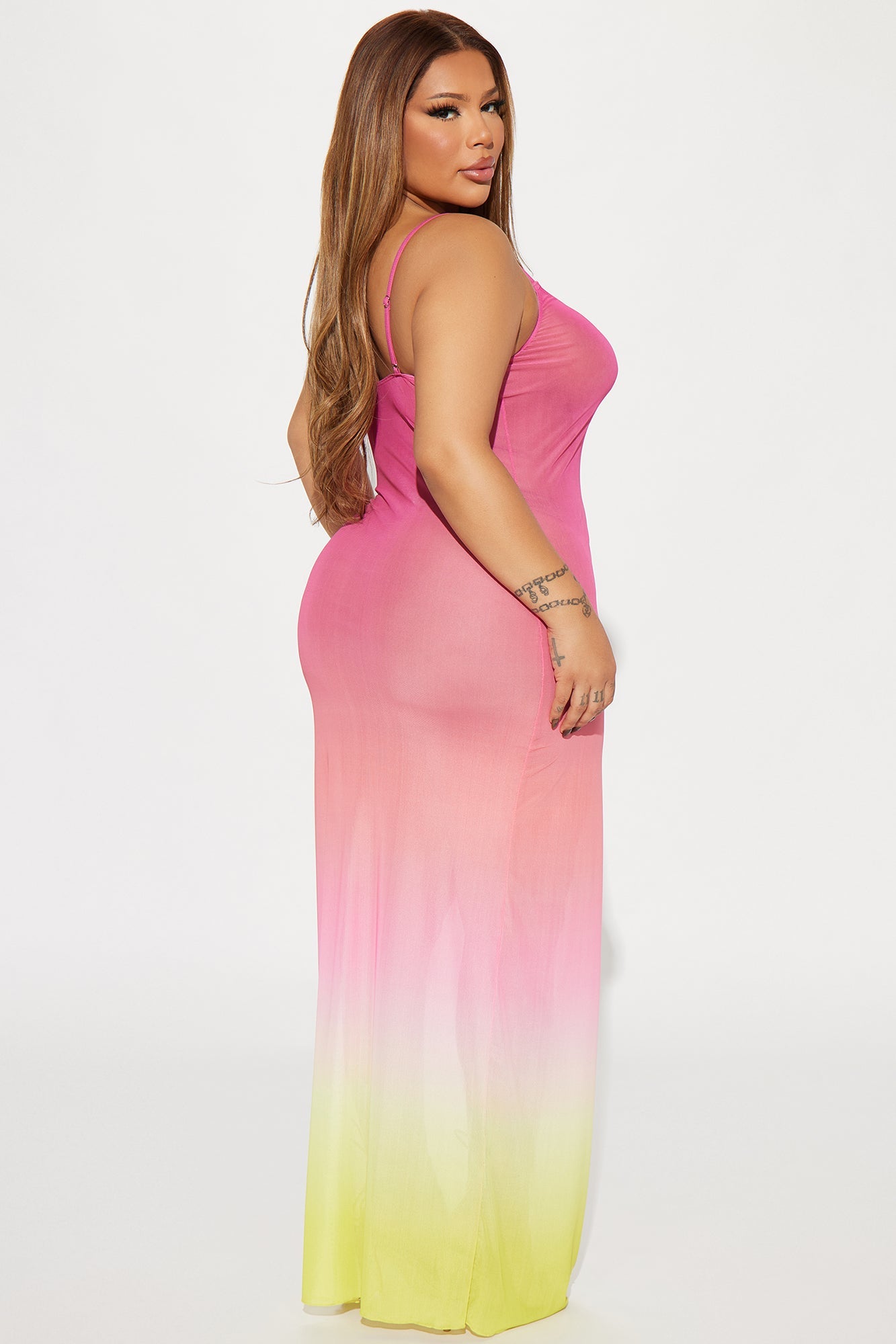 Leyla Pink Ombre Cover Up