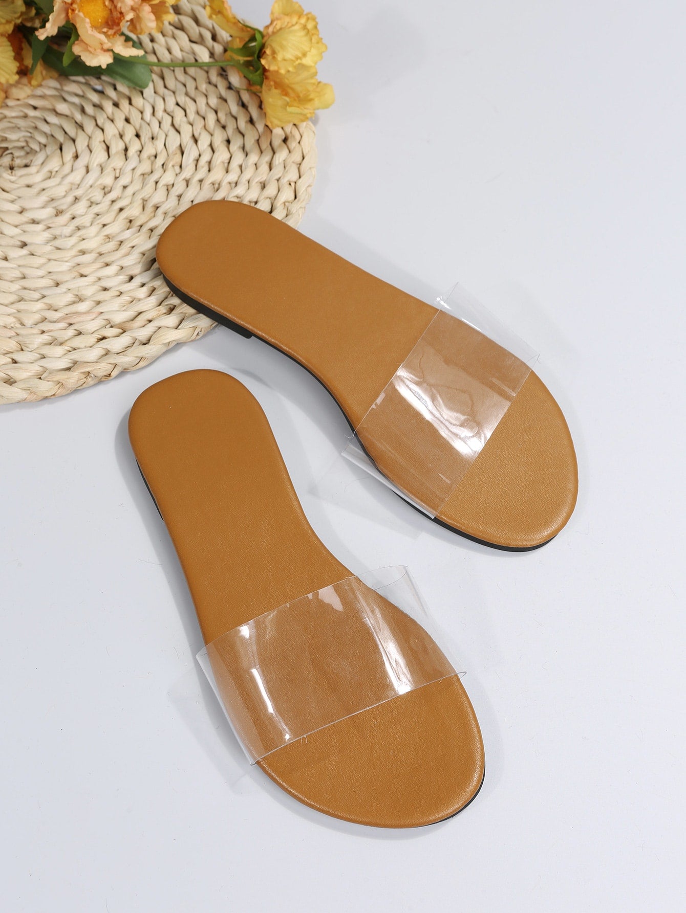 Francesca Open Toe Clear Slides