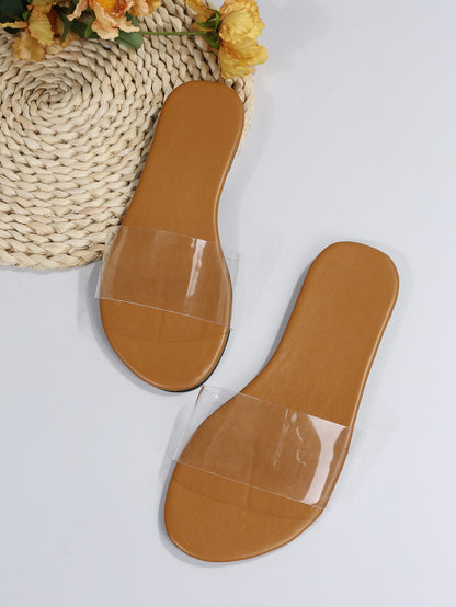 Francesca Open Toe Clear Slides