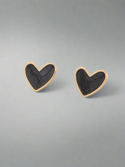 "Vivid Dreams" Heart Stud Earrings