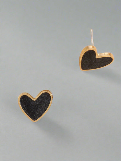 "Vivid Dreams" Heart Stud Earrings