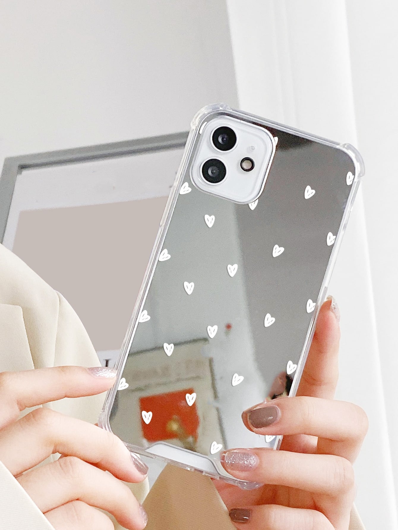 "Heart of Hearts" Heart Print Mirror Phone Case For IPhone