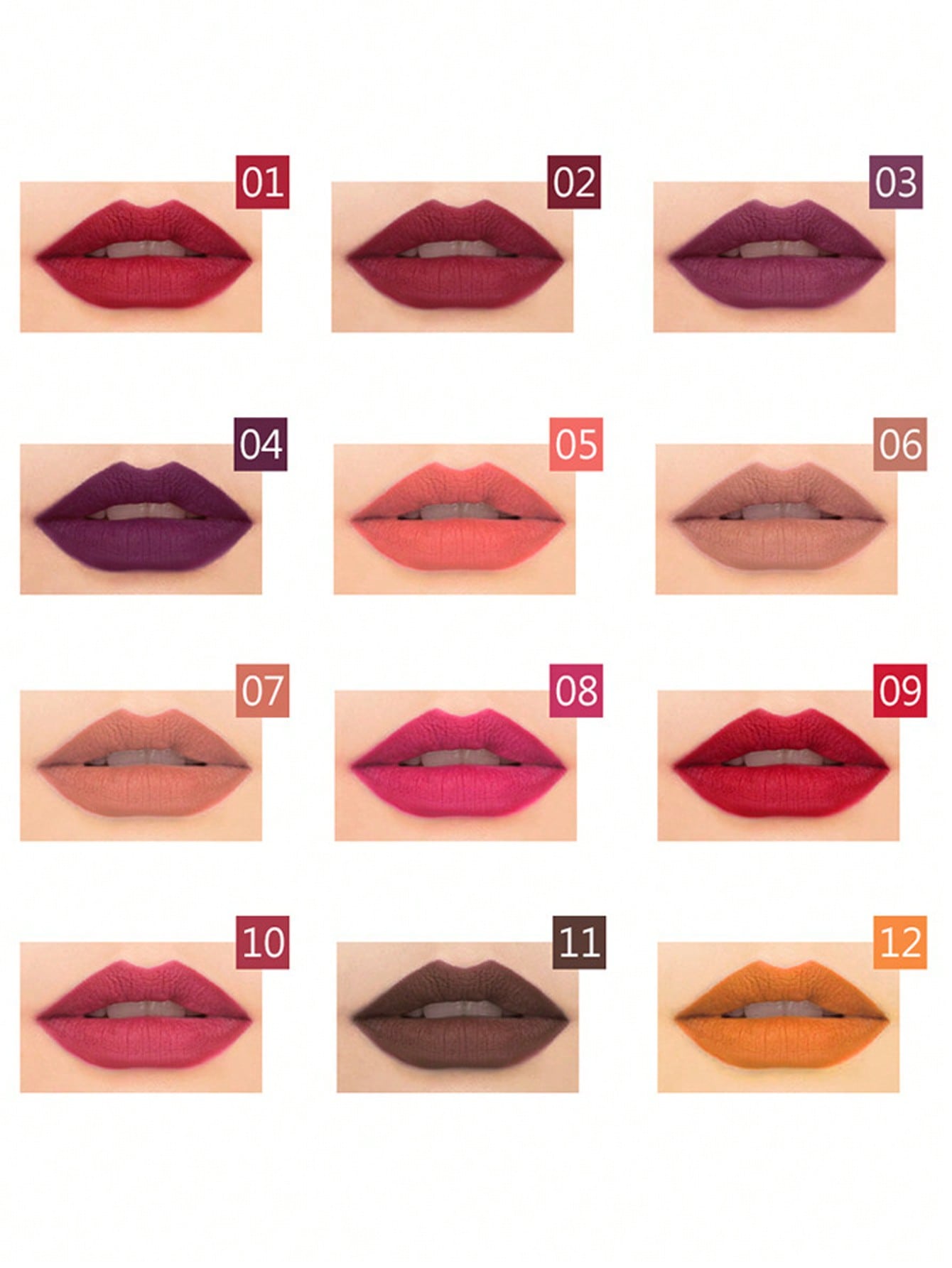 "Say Something" Waterproof Lipliner, 12pcs Matte Lipliner Pencil Set