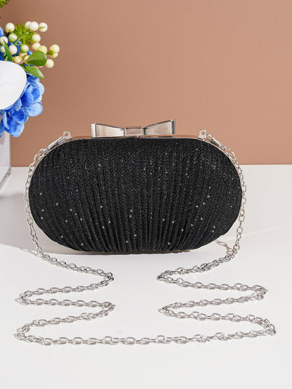 Angelica Glamorous Bow Decor W/ Chain Strap Evening Bag