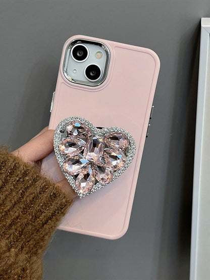 "Glamour Girl" IPhone Rhinestone & Pink Diamond Love Metal Ring