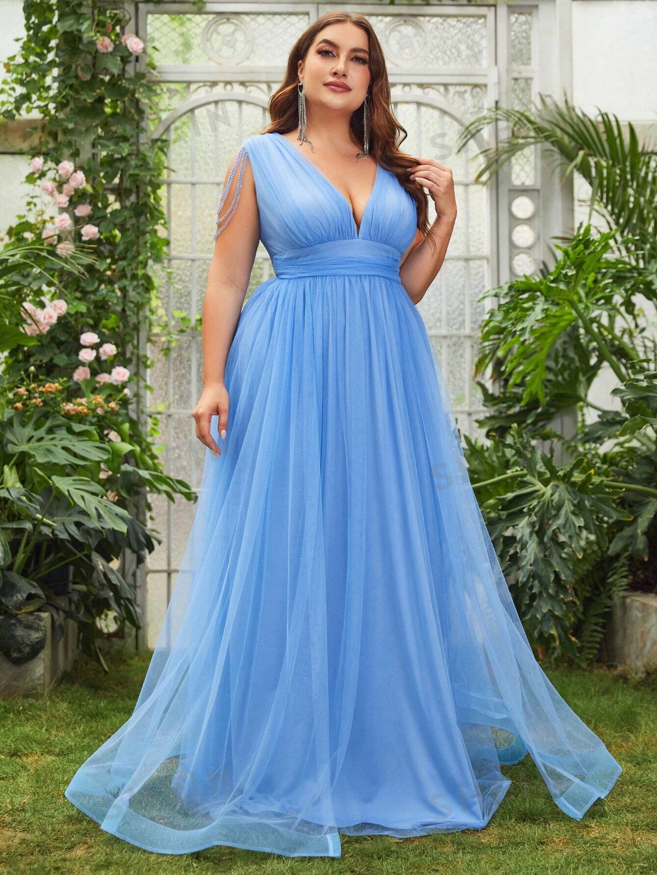 Lyla Stunning Blue A-line Dress