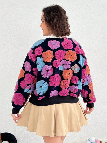 JoJo Floral Print Long Sleeve Jacket