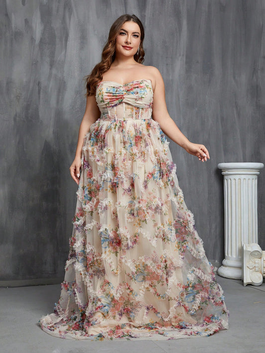 Kessa Strapless Formal Gown