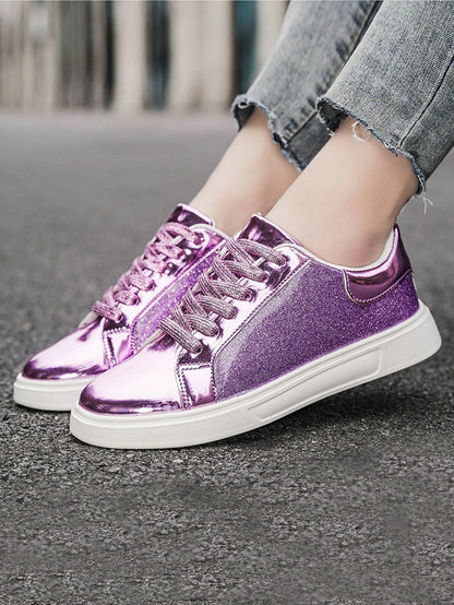 Laurie Glitter Round Toe Sneakers