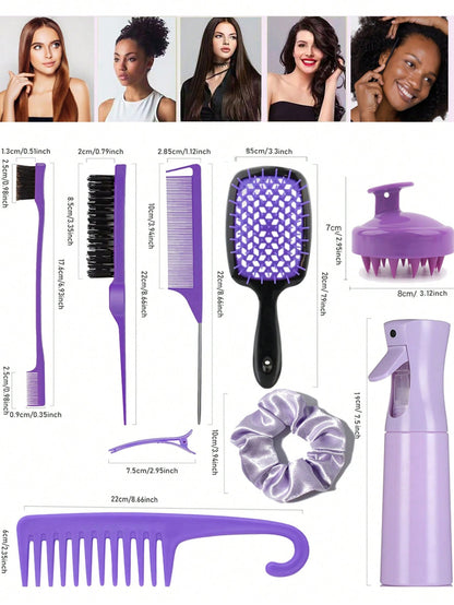 12 Pcs Hair Brush Set With Hair Styling Comb