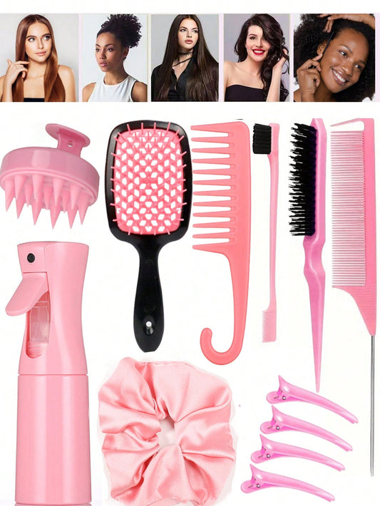 12 Pcs Hair Brush Set With Hair Styling Comb