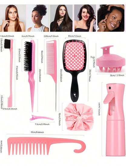 12 Pcs Hair Brush Set With Hair Styling Comb