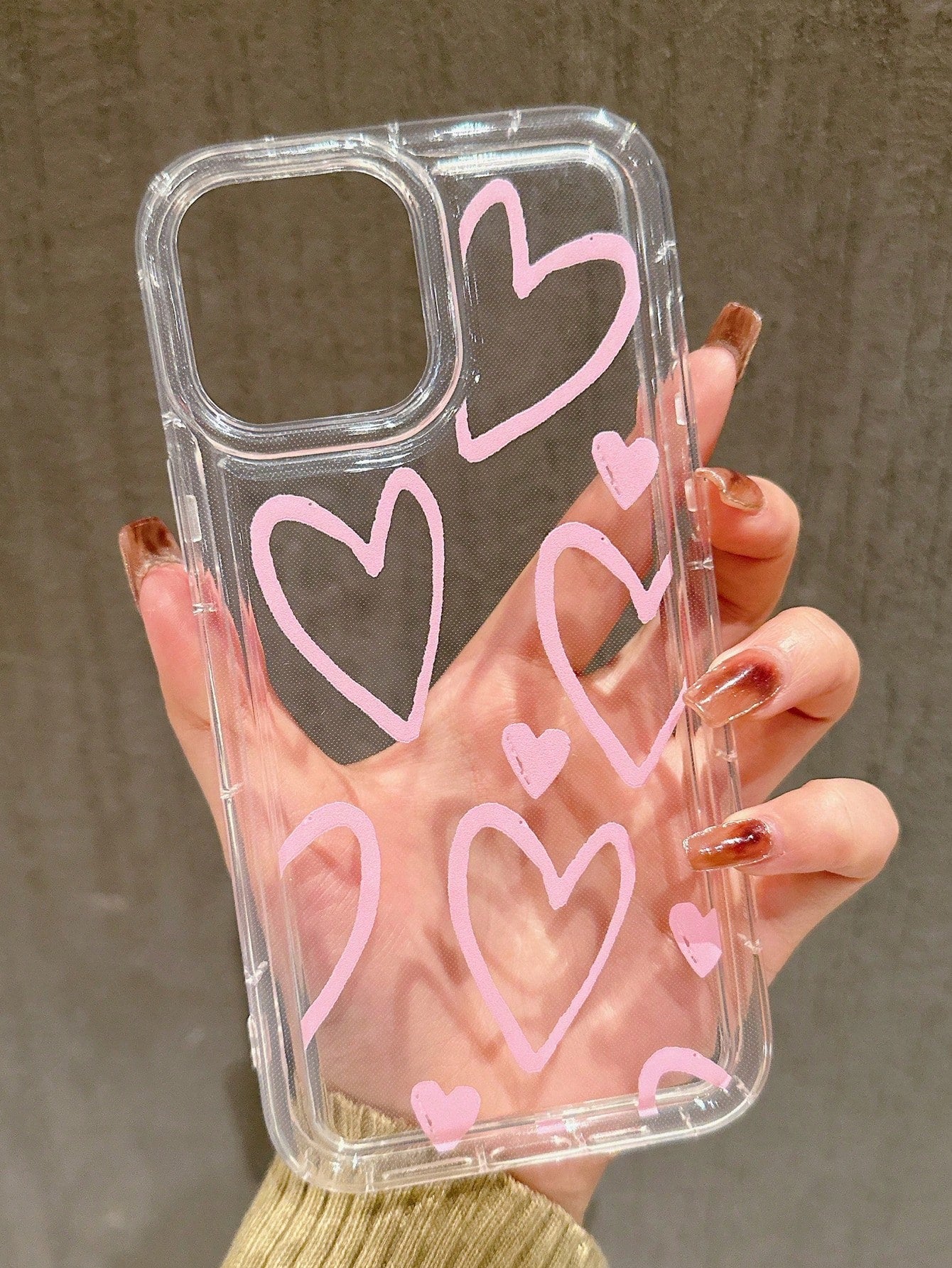 "Call Me Miss Girly" Heart-Shaped Clear IPhone Case