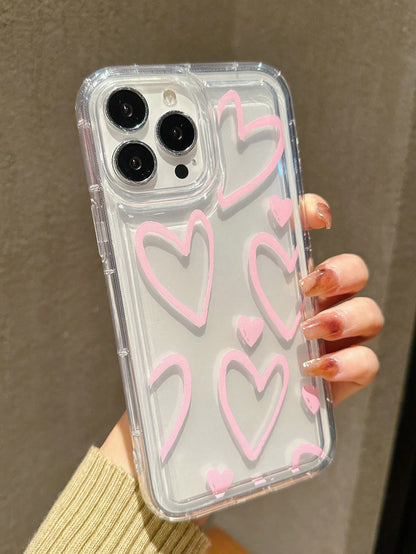 "Call Me Miss Girly" Heart-Shaped Clear IPhone Case