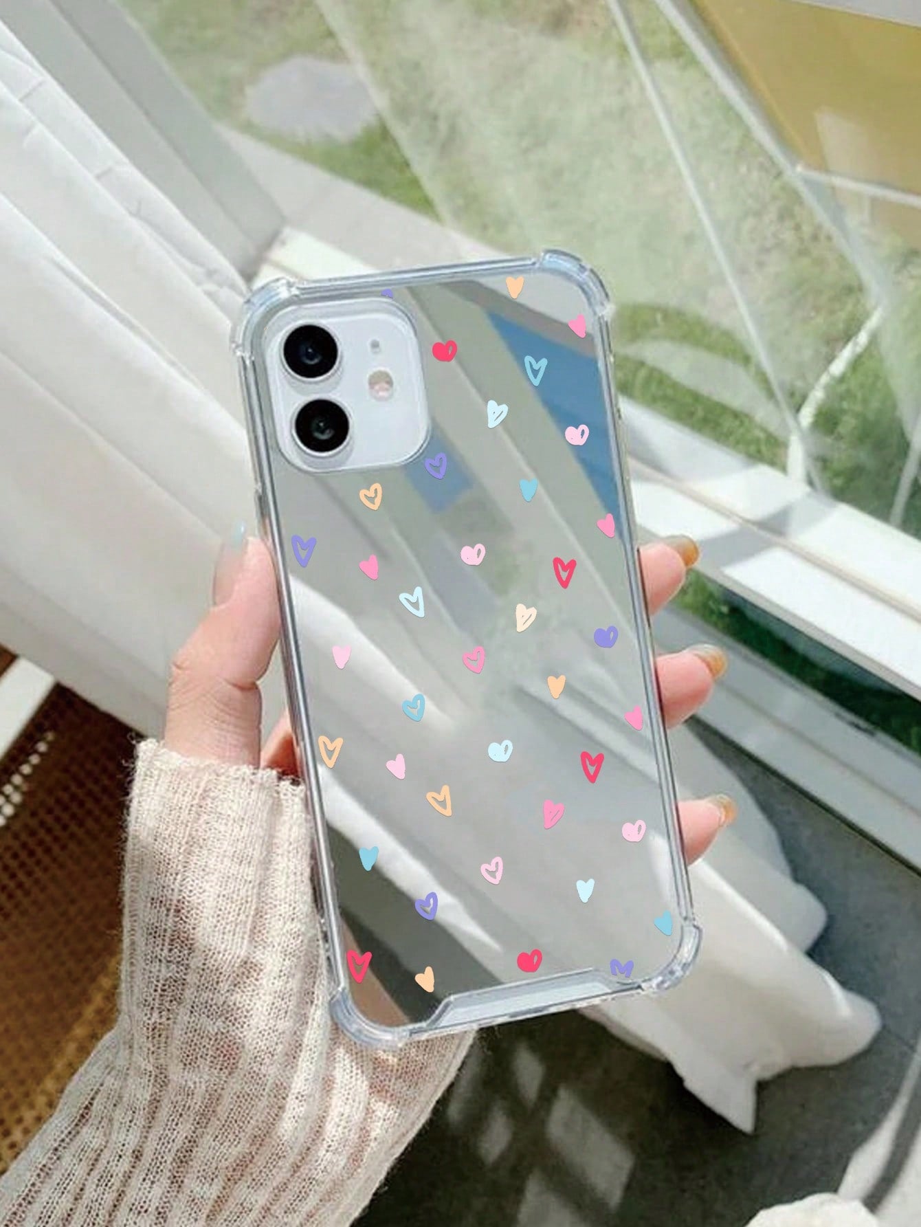 "Heart of Hearts" Heart Print Mirror Phone Case For IPhone