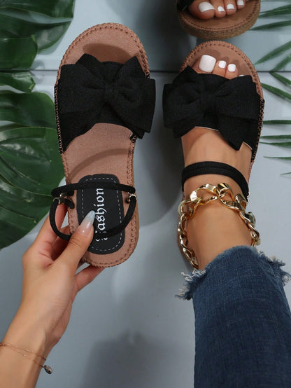 Penny Fabric Bow Slides