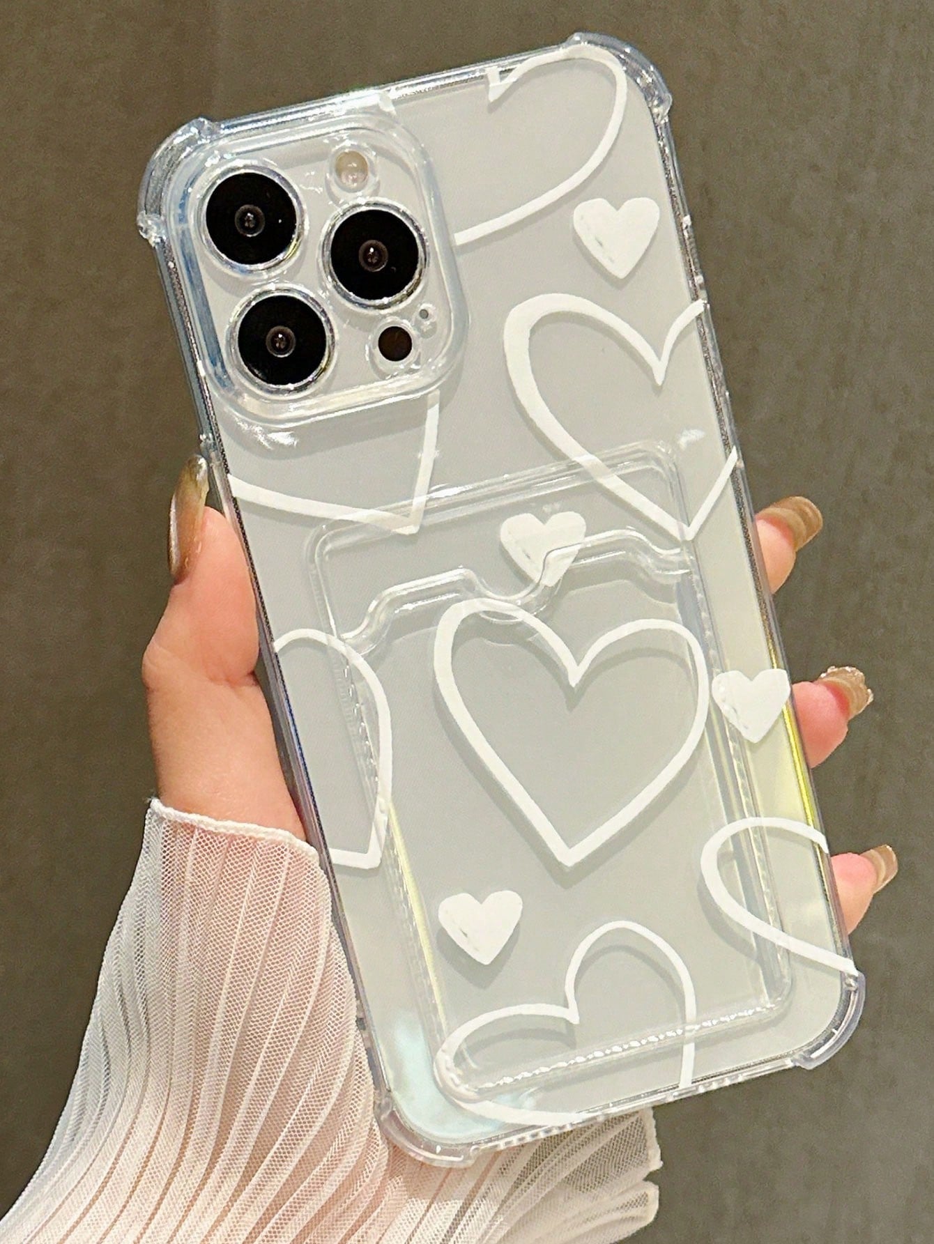 "Call Me Miss Girly" Heart-Shaped Clear IPhone Case