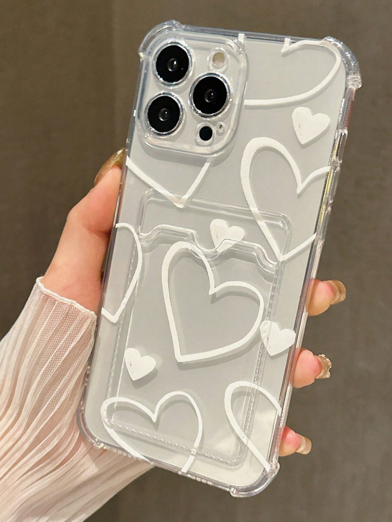 "Call Me Miss Girly" Heart-Shaped Clear IPhone Case