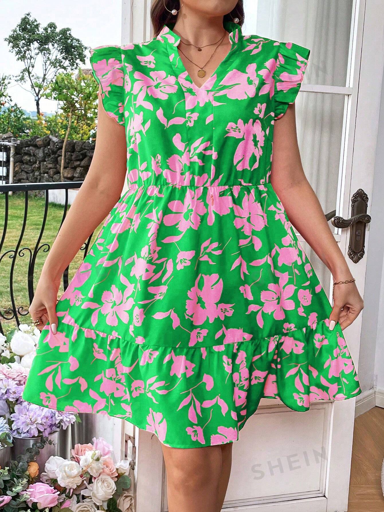 Kathleen Floral Boho A-Line Dress