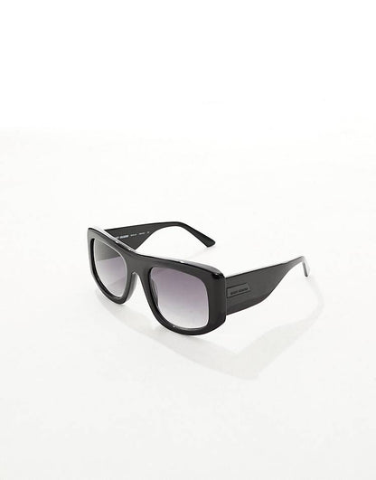 "Cool Chill Vibes" Quay x Guizio Oversized Square Sunglasses in black