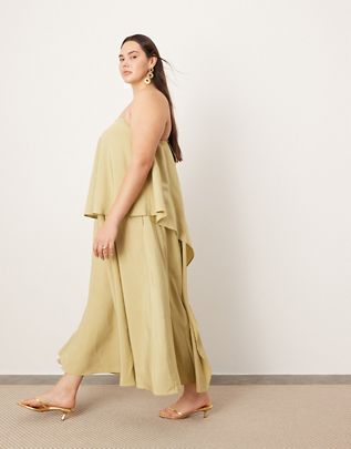 Juno ASOS EDITION Curve strappy square neck maxi dress