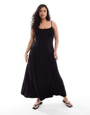 Bonnie ASOS DESIGN Curve scoop back strappy maxi dress