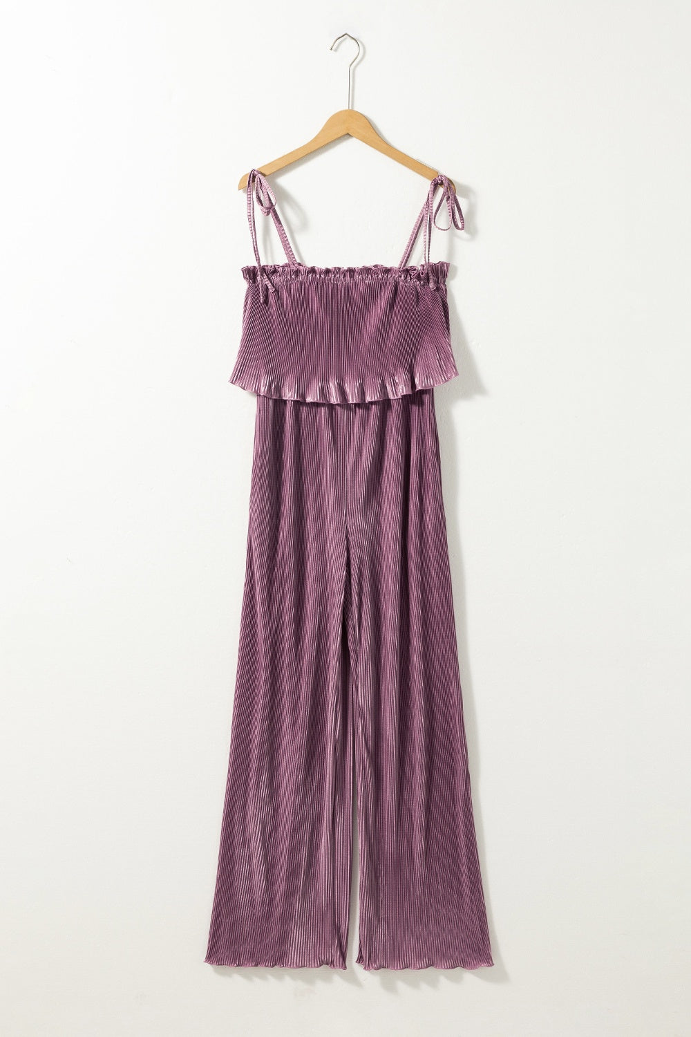 Jacquelyn Purple Tie Spaghetti Strap Jumpsuit